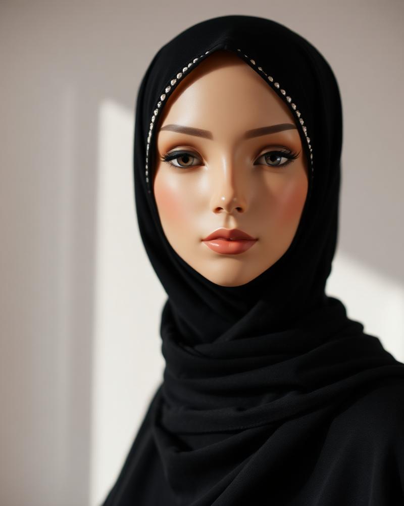 نقاب أسود بحاشية كريستال